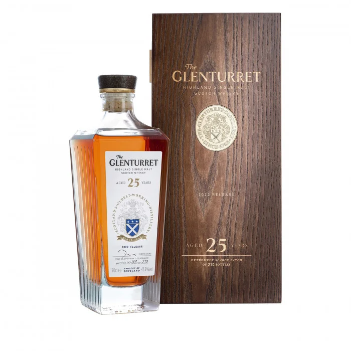 glenturret 25 year old 2023 release bottle at 42.6% abv,