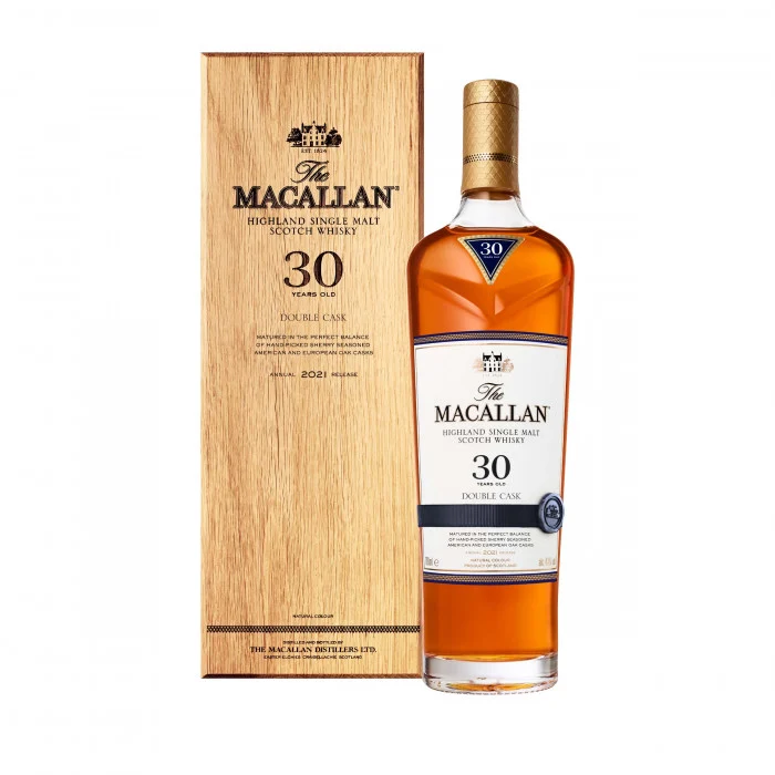 macallan 30 year old double cask 2021 bottle at 43% abv