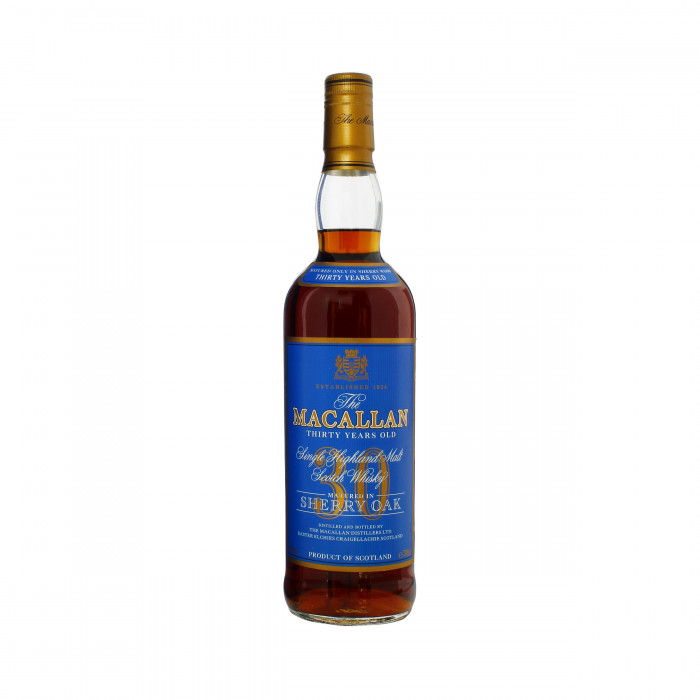 macallan 30 year old sherry oak blue label